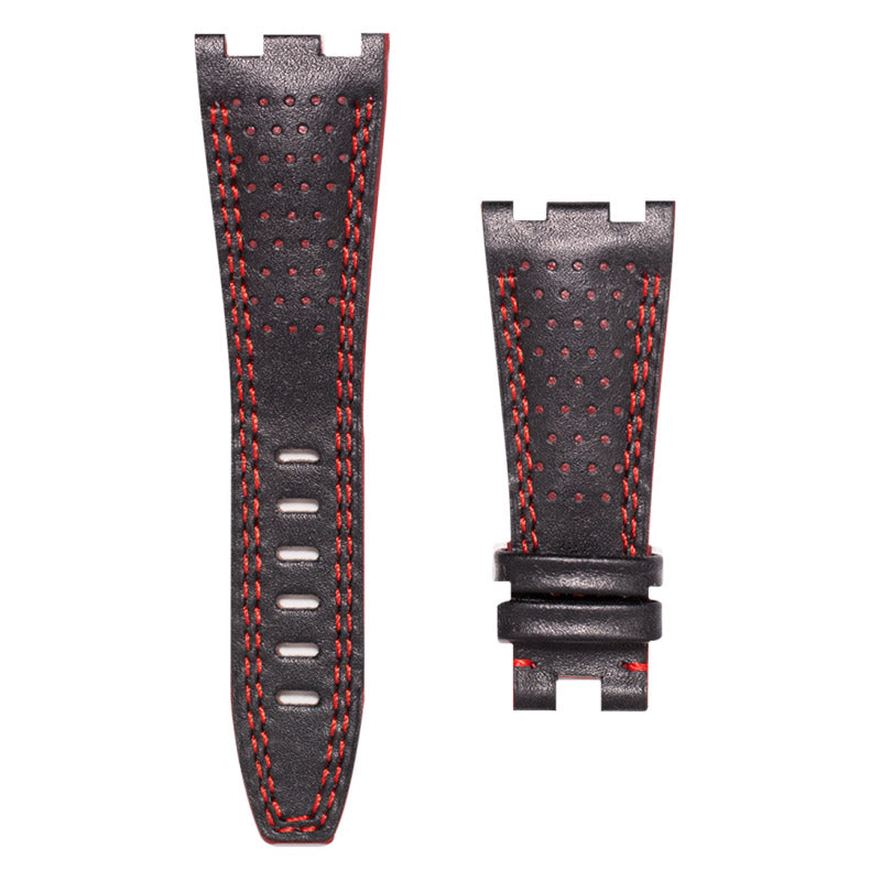 Audemars Piguet Royal Oak Offshore Doppio Buco Leather Race Custom Strap with Red Stitching 42mm