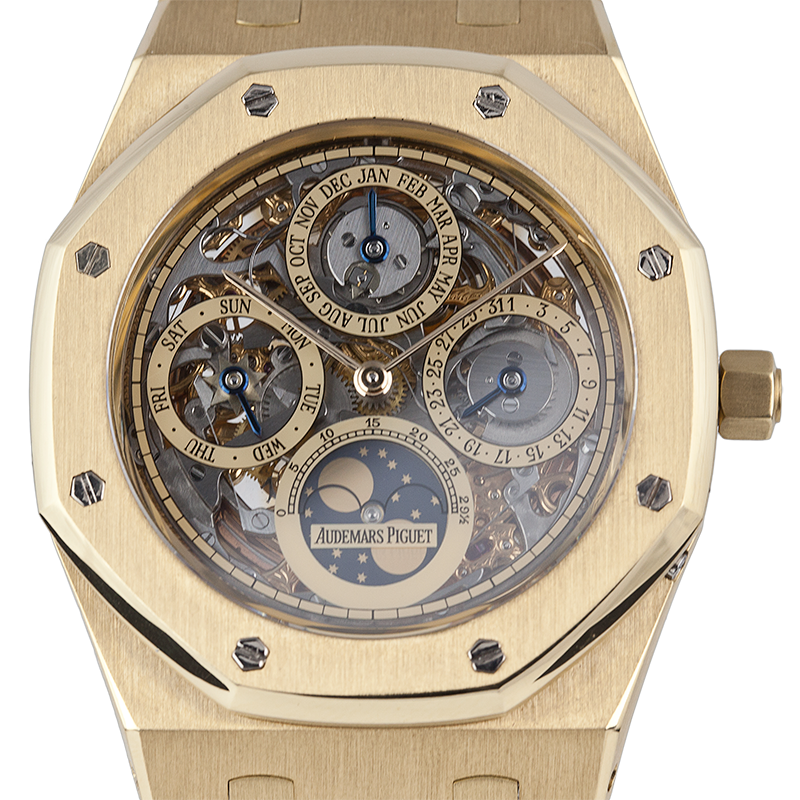 Audemars Piguet Royal Oak Yellow Gold Perpetual Calendar Skeleton