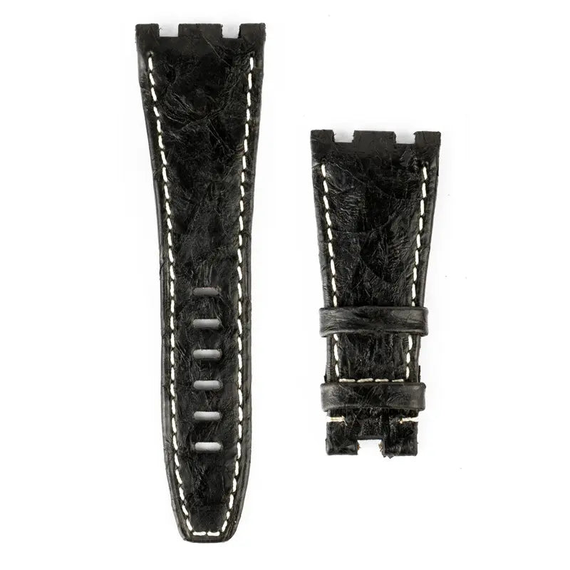 Custom black nile perch strap for 42 AP Royal Oak Offshore 26470