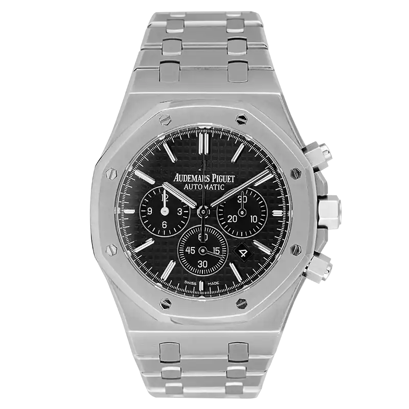 Full view - AP Royal Oak Chronograph 41mm Full Steel Black Dial 26320ST.OO.1220ST.01