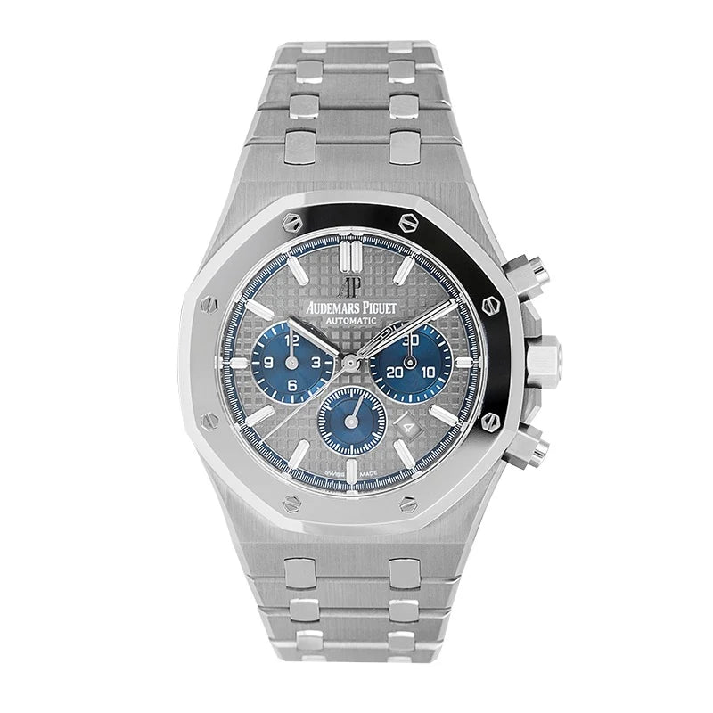 Full view of AP Royal Oak Chronograph 41mm Titanium/Platinum 26331IP.OO.1220IP.01