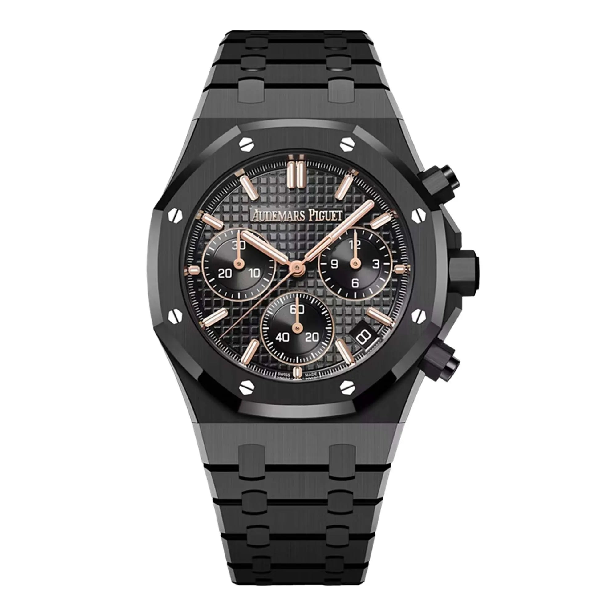 Full view of AP Royal Oak Chronograph Black Ceramic 26240CE.OO.1225CE.02 Watch