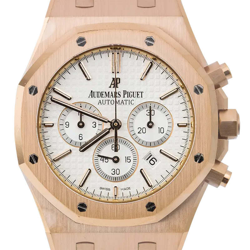 AP Royal Oak Chronograph Rose Gold Leather Strap 26320OR.OO.D088CR.01