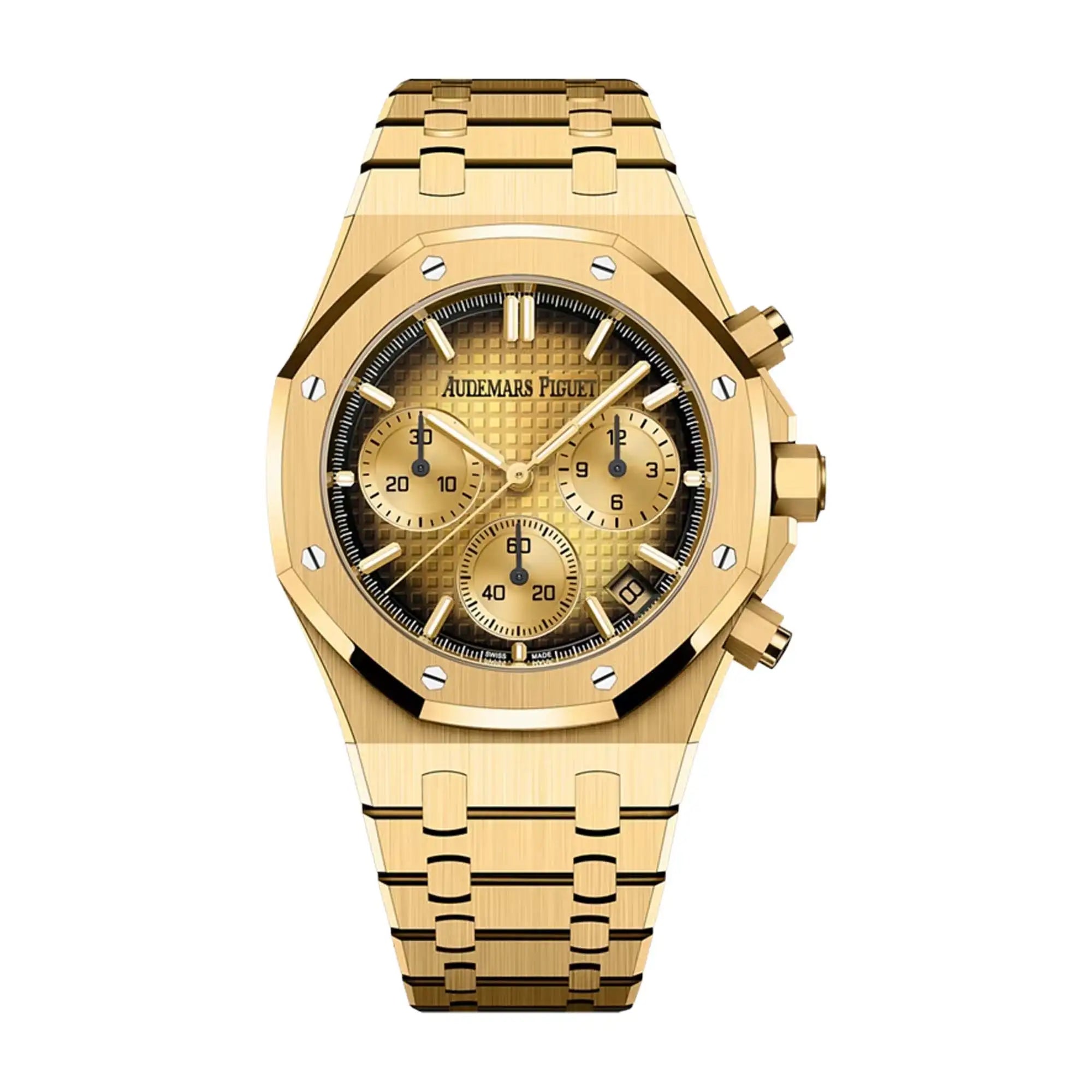 Full view of AP Royal Oak Chronograph Yellow Gold 26240BA.OO.1320BA.02