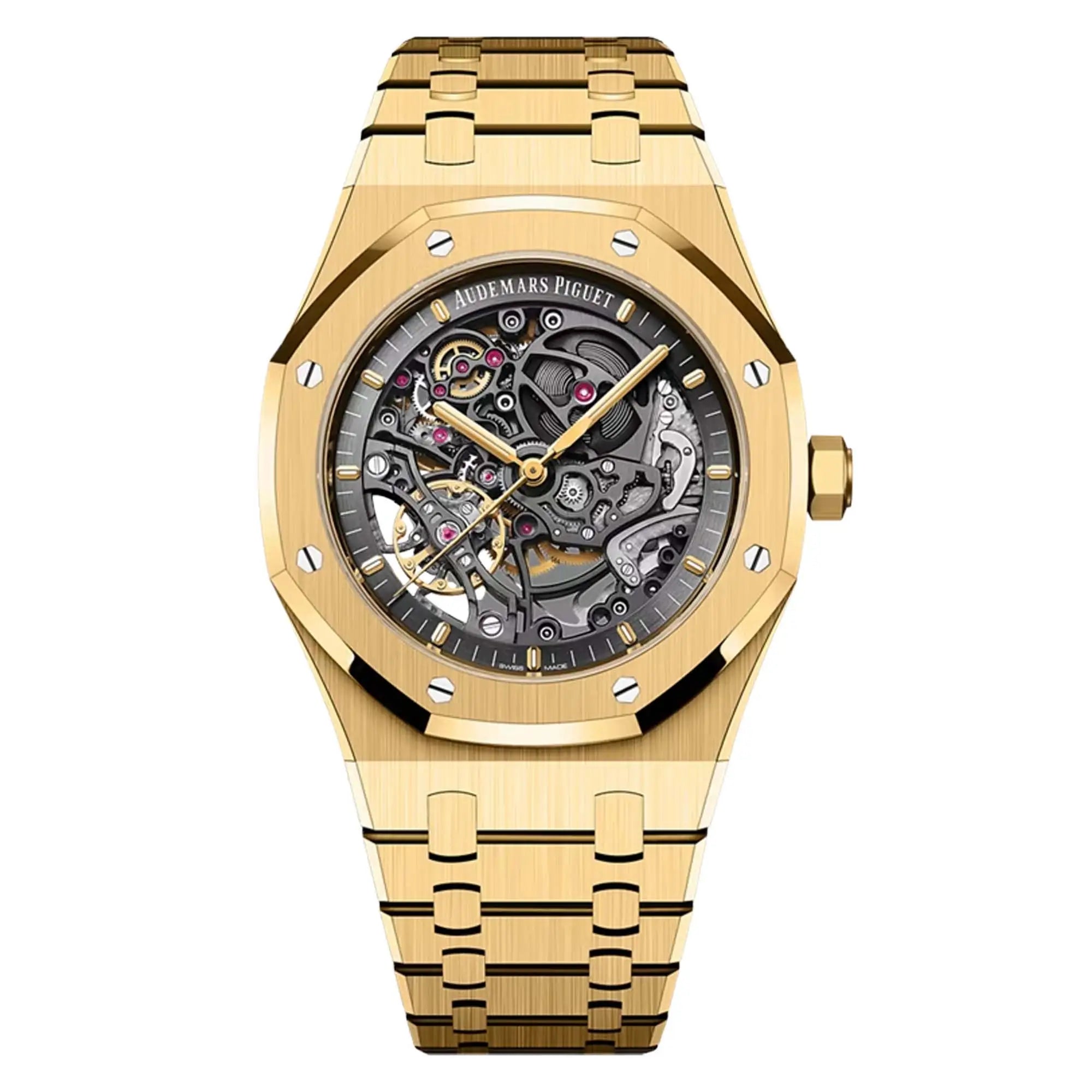 Full view of AP Royal Oak Double Balance Wheel Openworked 15407BA.OO.1220BA.01