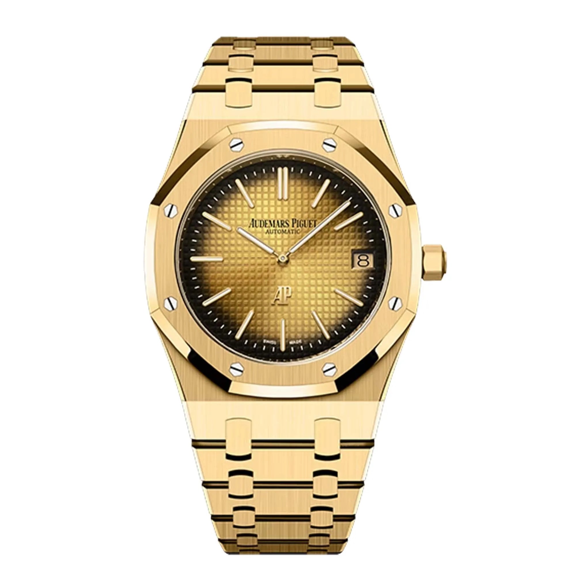 Full view of AP Royal Oak Jumbo Extra Thin Yellow Gold 16202BA.OO.1240BA.02 Watch