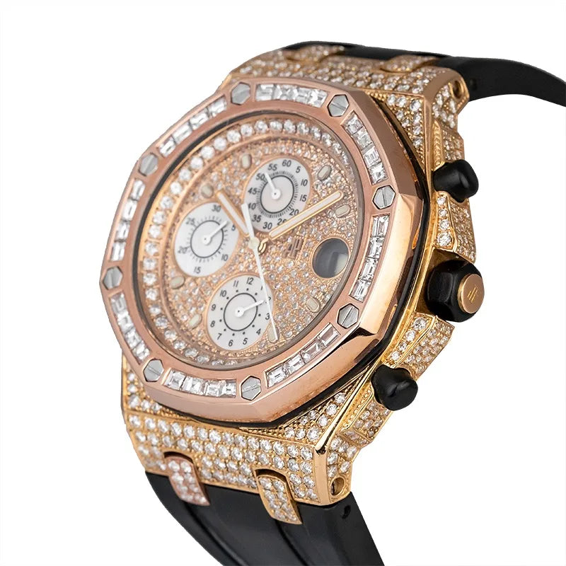 Side view of AP Royal Oak Offshore 26178OK.OO.D002CA.01 Custom Diamond Set