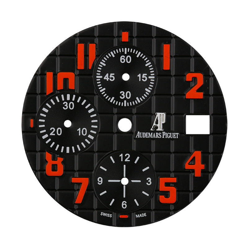 AP Royal Oak Offshore 42mm Black Méga Tapisserie Pattern Custom Dial