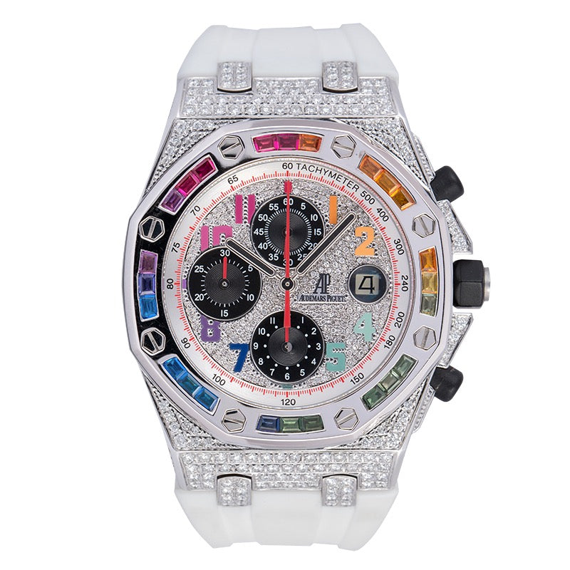 AP Royal Oak Offshore 42mm Custom Diamond Set with Rainbow Kit