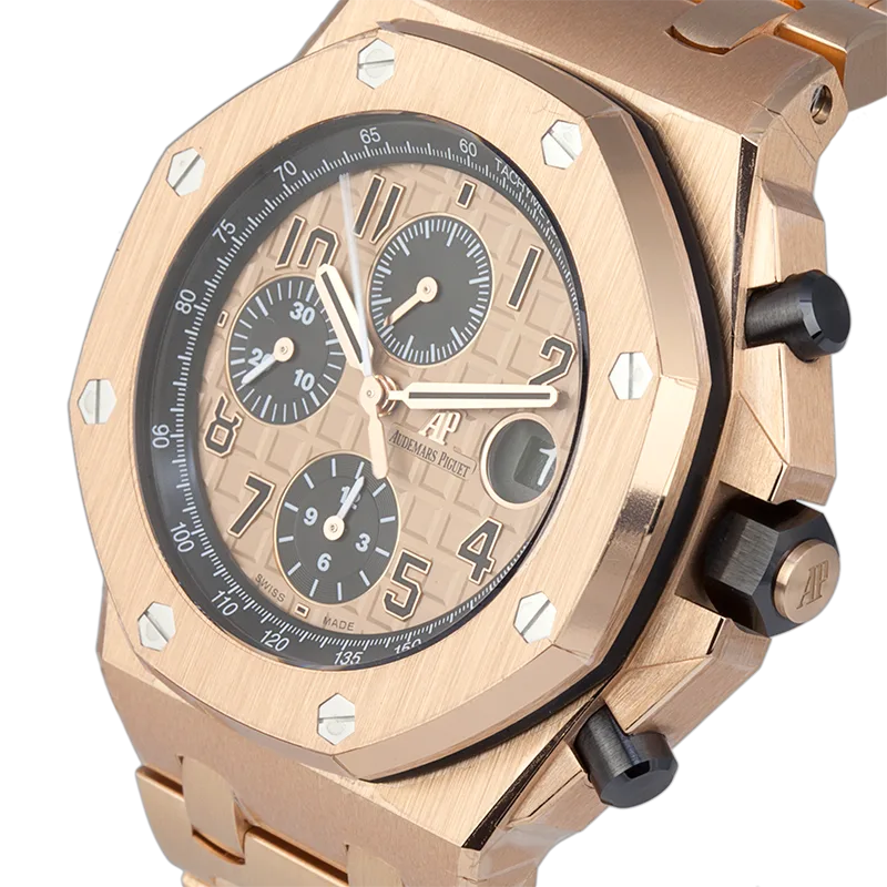 Side view of AP Royal Oak Offshore 42mm Full Rose Gold 26470OR.OO.1000OR.01