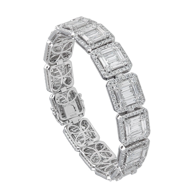 Custom White Gold Diamond Bracelet