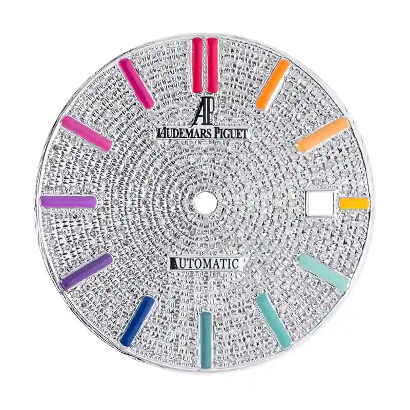 Custom Diamond-Paved/Rainbow Dial for Royal Oak 41mm