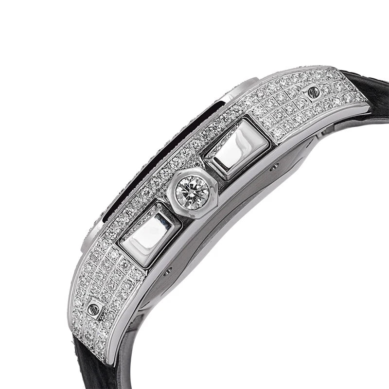 Side view of Cartier Santos 100 XL Chronograph W20090X8