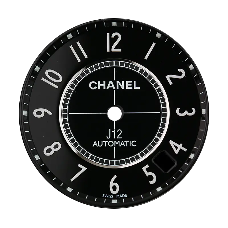 Chanel J12 38mm Black/ White Arabic Numeral Custom Dial