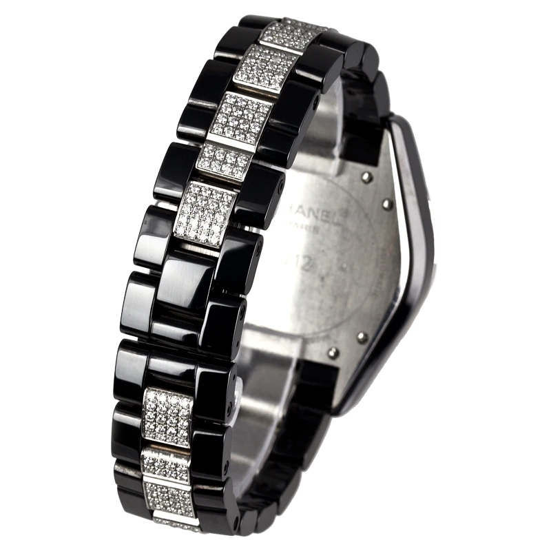 Chanel J12 Chronograph 41mm H0940 post set diamonds on the center links