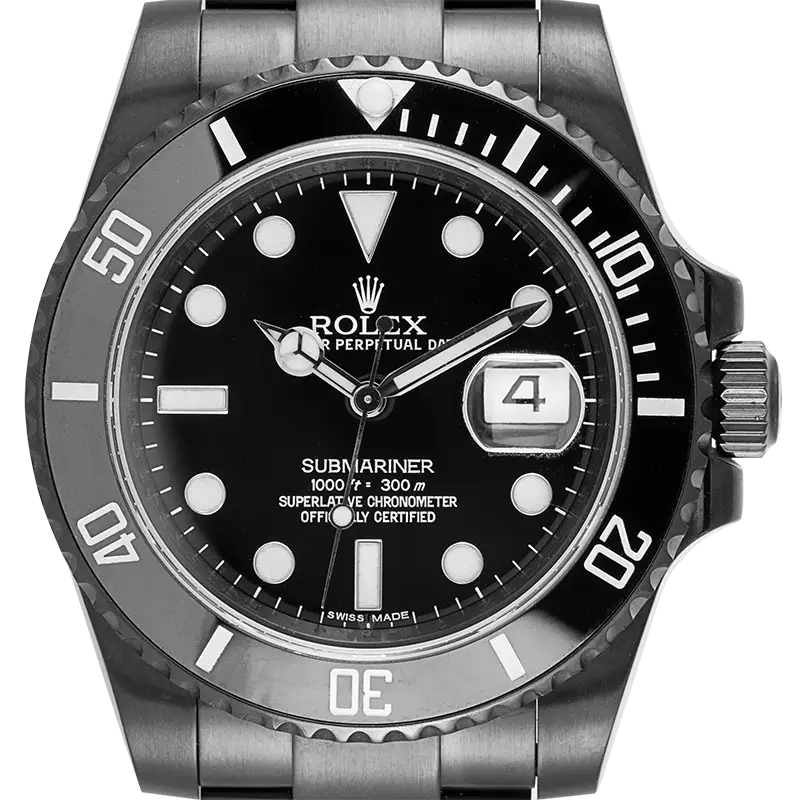 Custom Black PVD Rolex Submariner Date Black Dial 116610LN