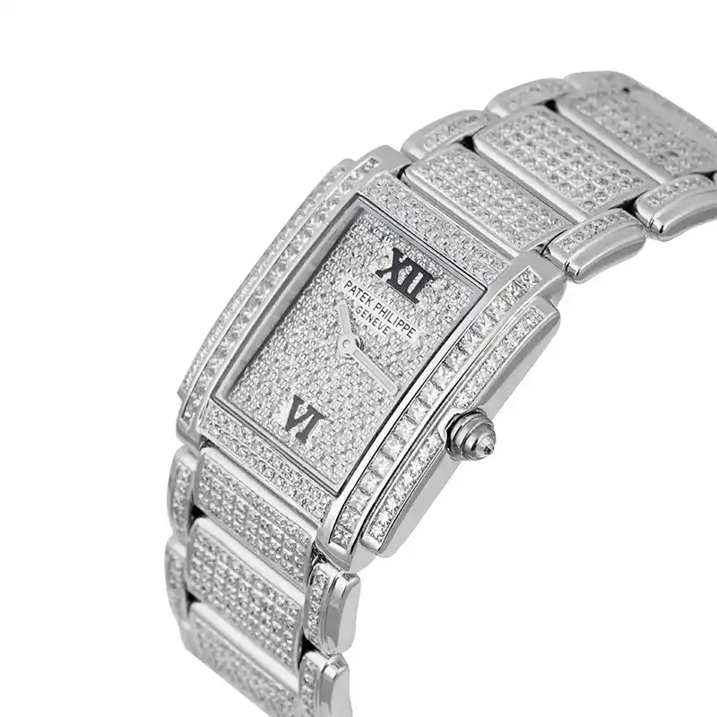 Side View - Custom Diamond Set PP Twenty 4 White Gold 4910/20G-001 