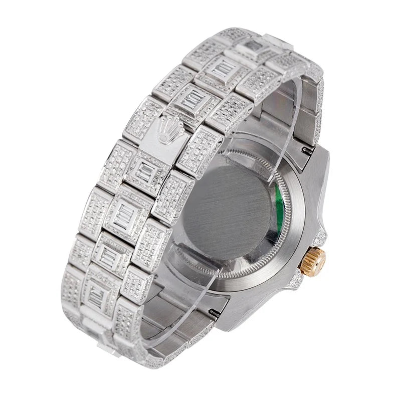 Back view - Custom Diamond Set Rolex Submariner Date 116613LN Watch