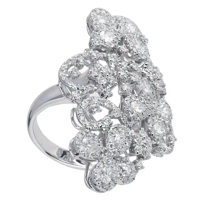 Side view - Custom Diamond Set White Gold Ring