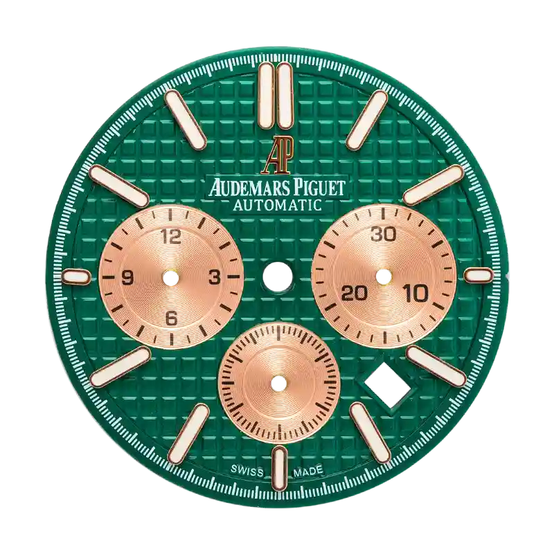 Custom Green Rose Gold Dial for AP Royal Oak Chronograph 41