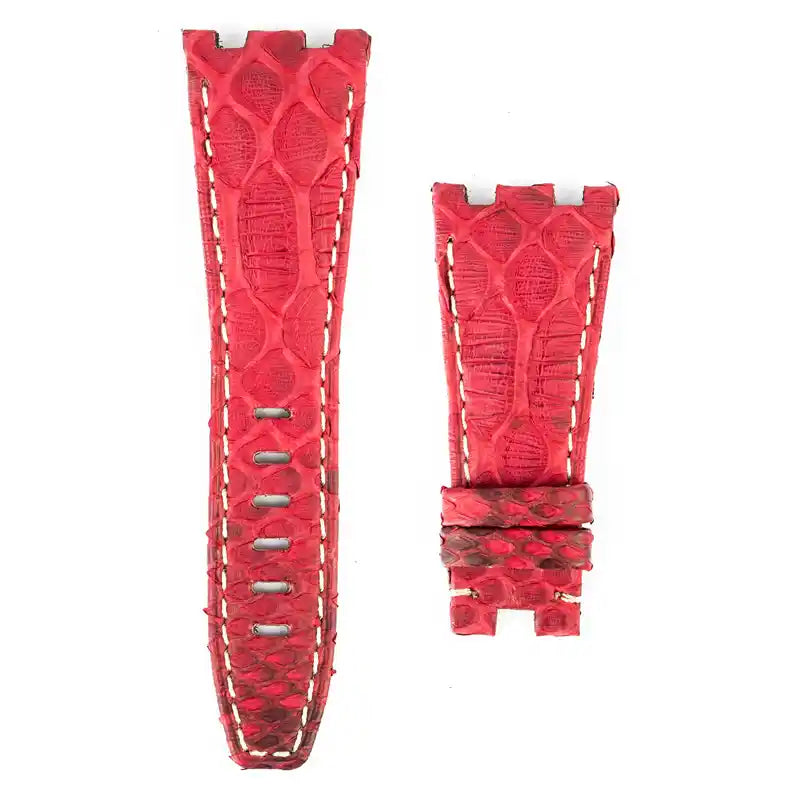 Custom red python strap for AP Royal Oak Offshore 26470