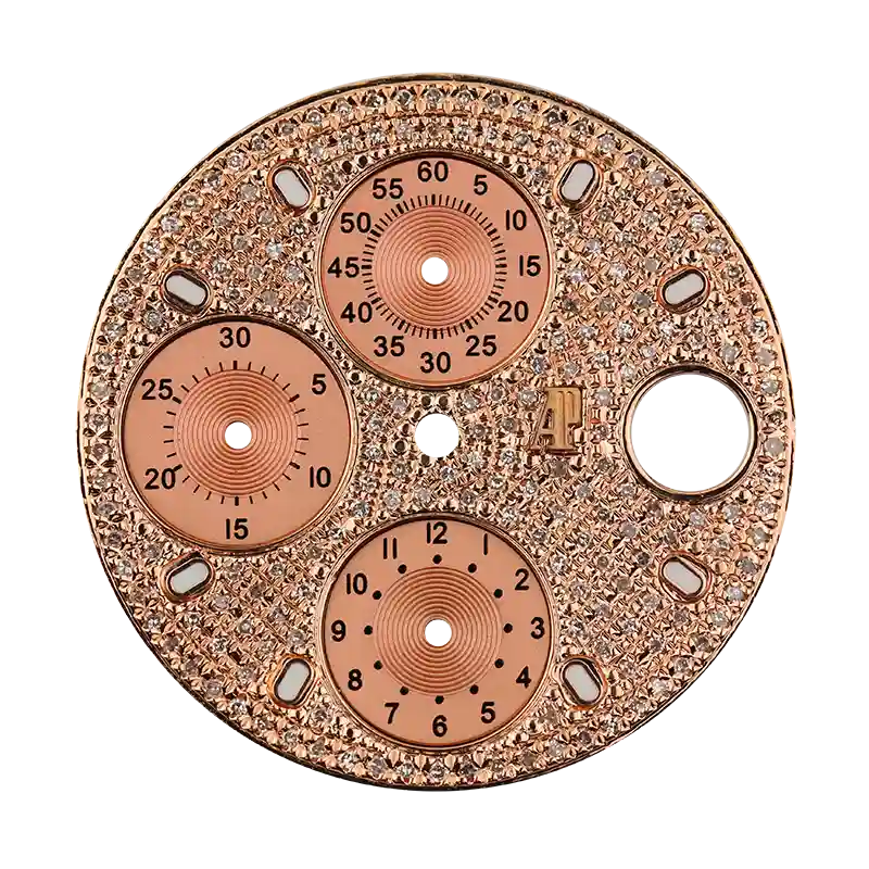 Custom Rose Gold Diamond Paved Dial for AP Royal Oak Offshore 42mm