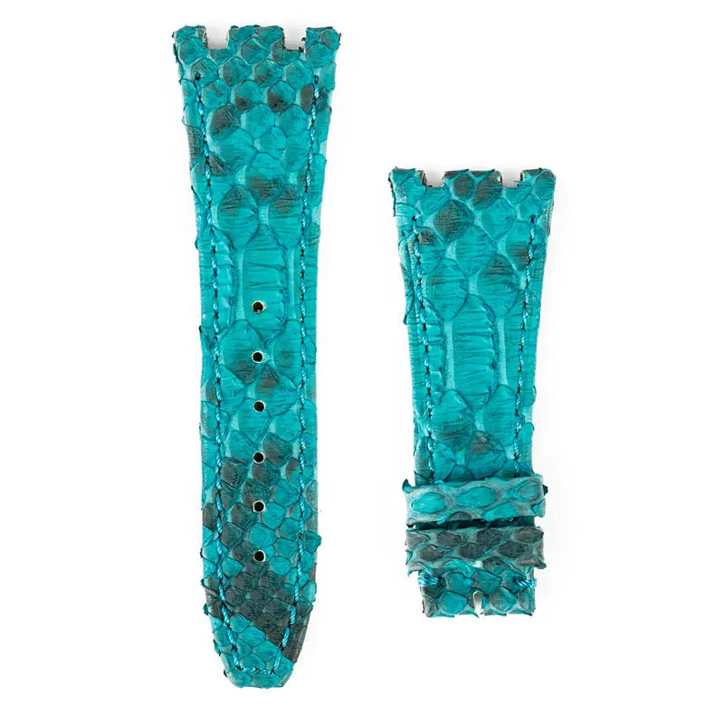 Custom turquoise python strap for AP Royal Oak 15300 15400