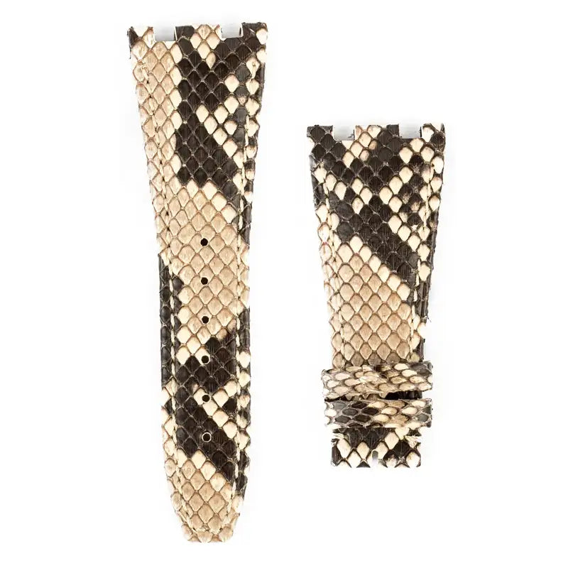 Custom white Python strap for AP Royal Oak Offshore old style