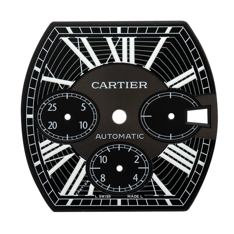 Custom Black Dial for Cartier Roadster XL