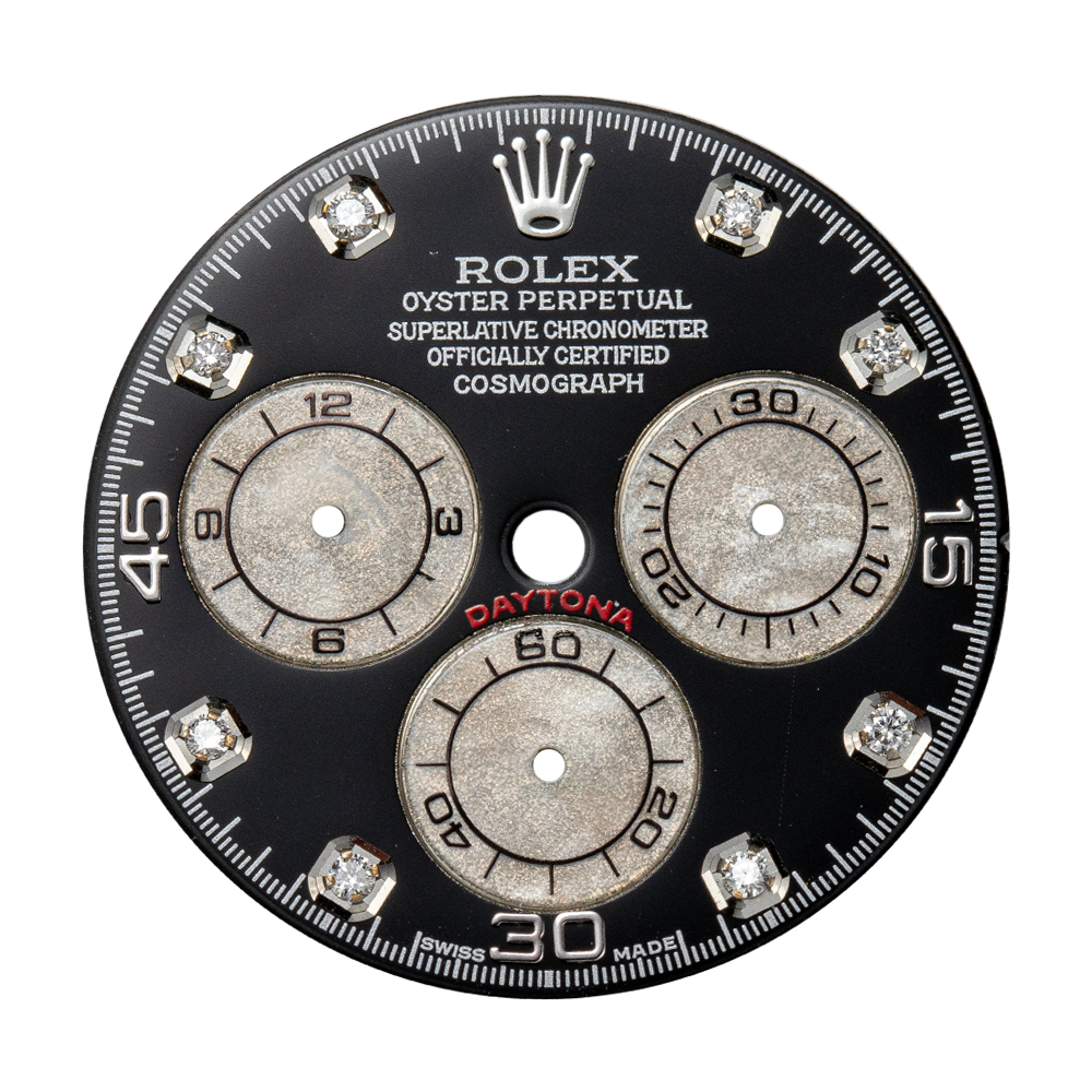 Custom Black/Diamond Dial for Rolex Daytona