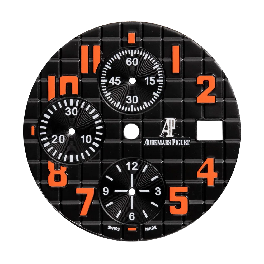 Custom black-orange numerals dial for AP Royal Oak Offshore 42