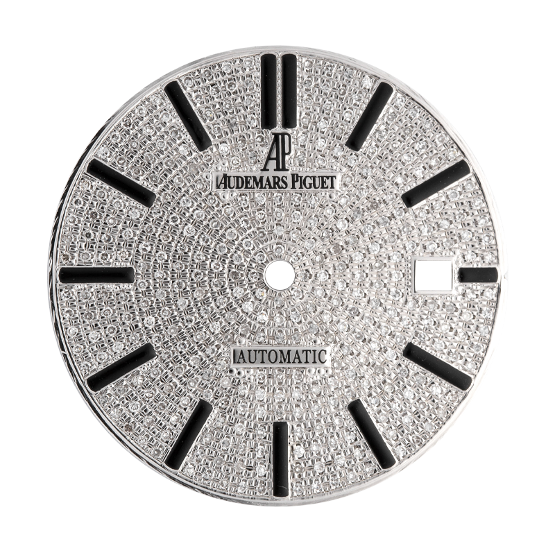 Custom diamond paved dial for Audemars Piguet Royal Oak 41