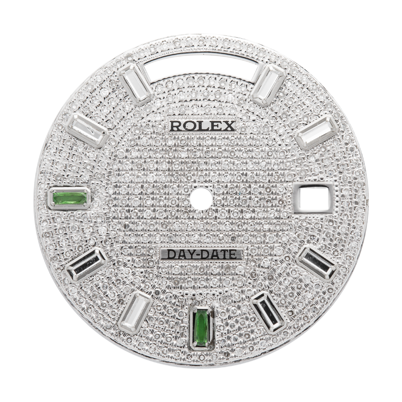 Custom Diamond-Paved Dial for Rolex Day-Date 41