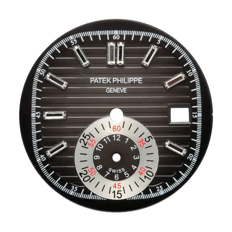Custom grey/diamond dial for Patek Philippe Nautilus 5980