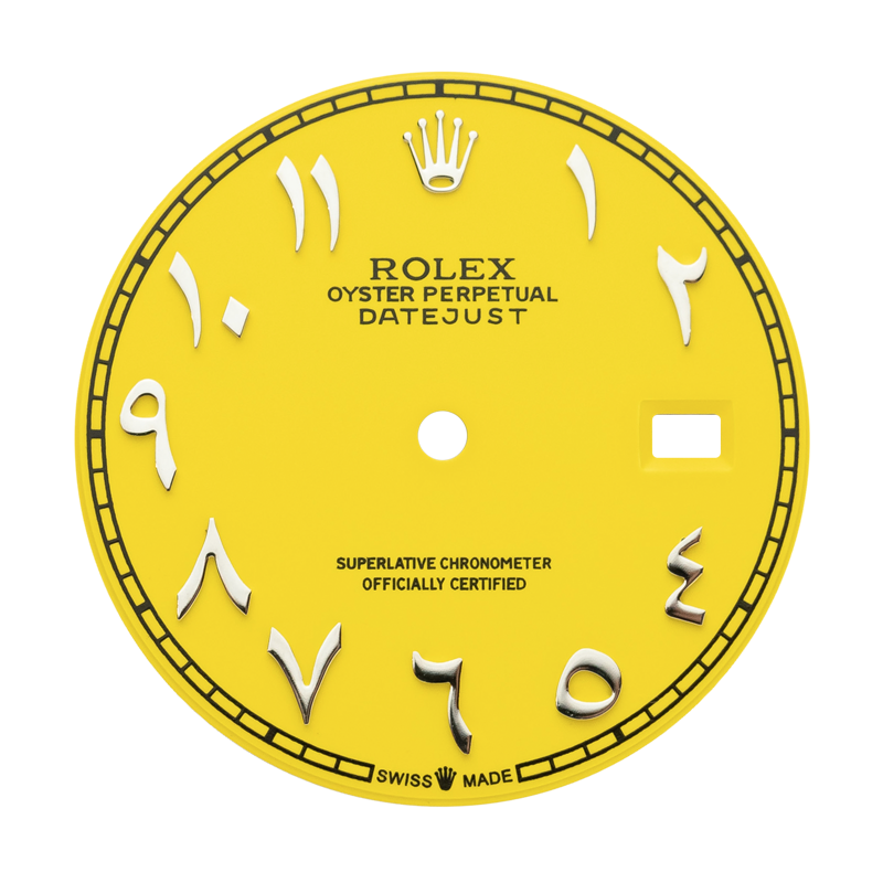 Custom Yellow Arabic Dial for Rolex Datejust 41