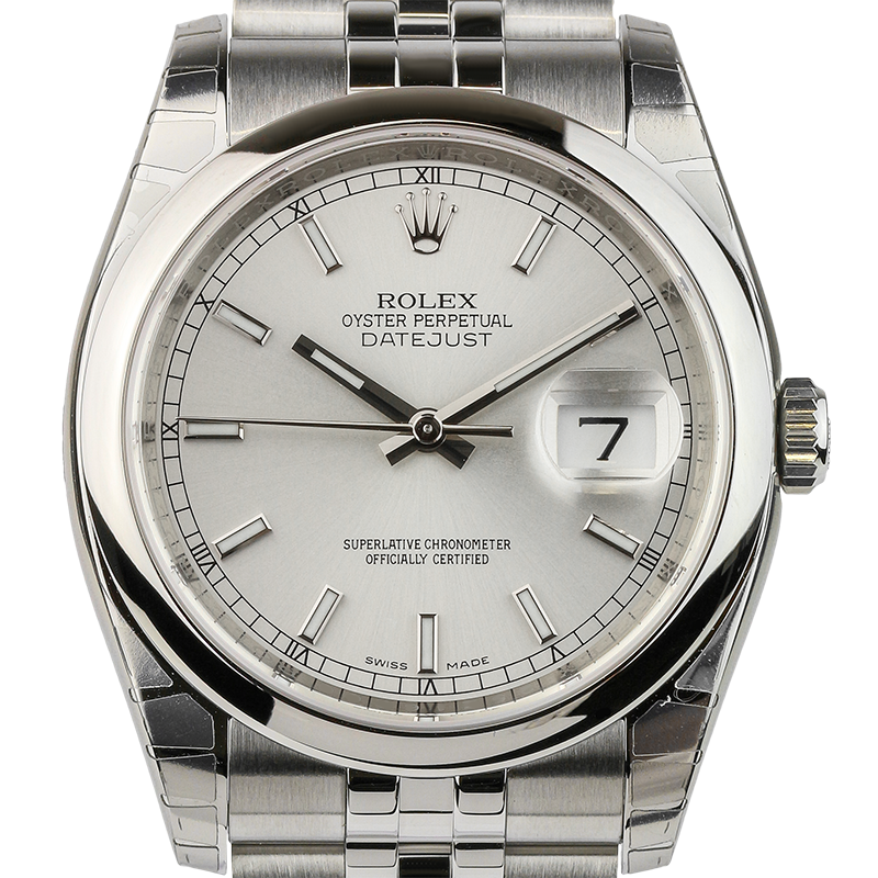 Rolex DateJust 36mm Silver/Index Jubilee 116200