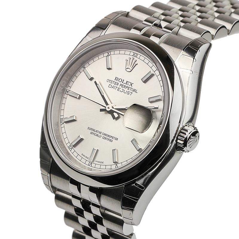 Rolex DateJust 36mm Silver/Index Jubilee 116200