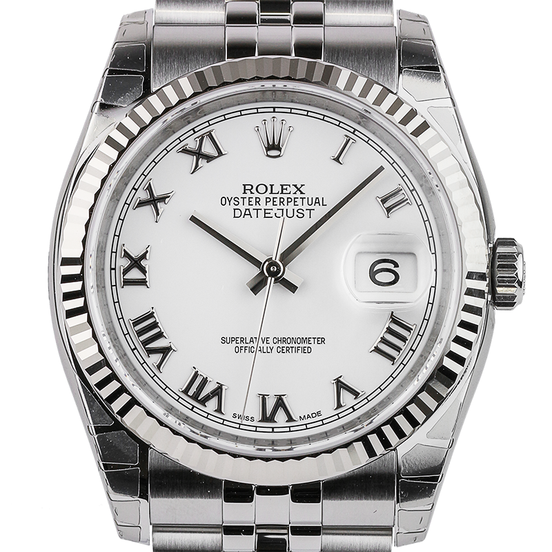 Rolex DateJust 36mm White/Roman Jubilee 116234