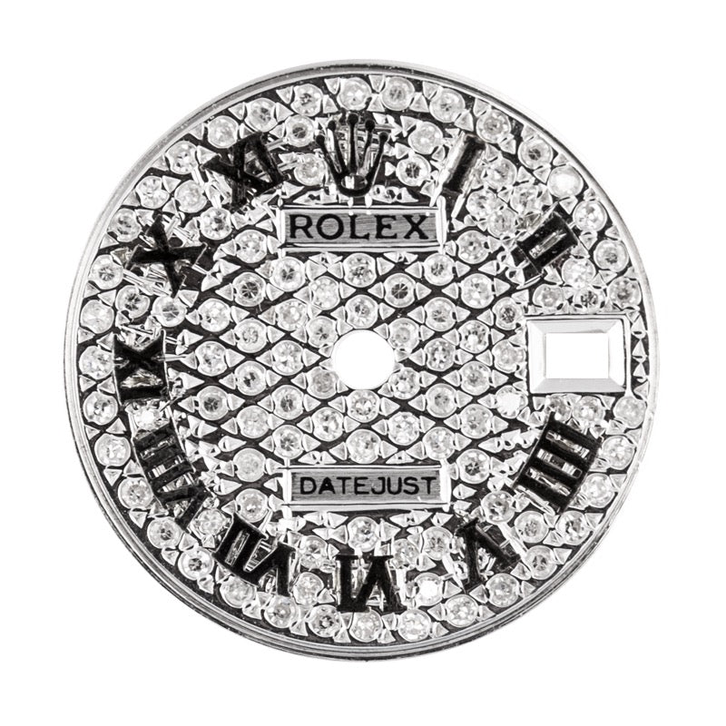 Custom Diamond Paved Dial for Rolex Datejust 26