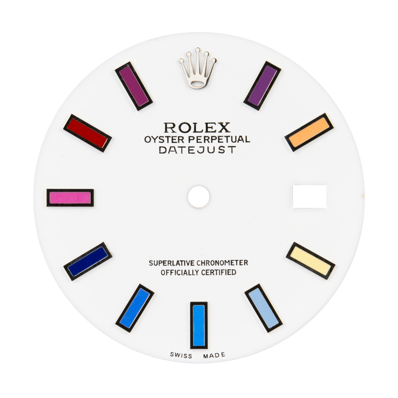 Custom White/Rainbow Dial for Rolex Datejust 36