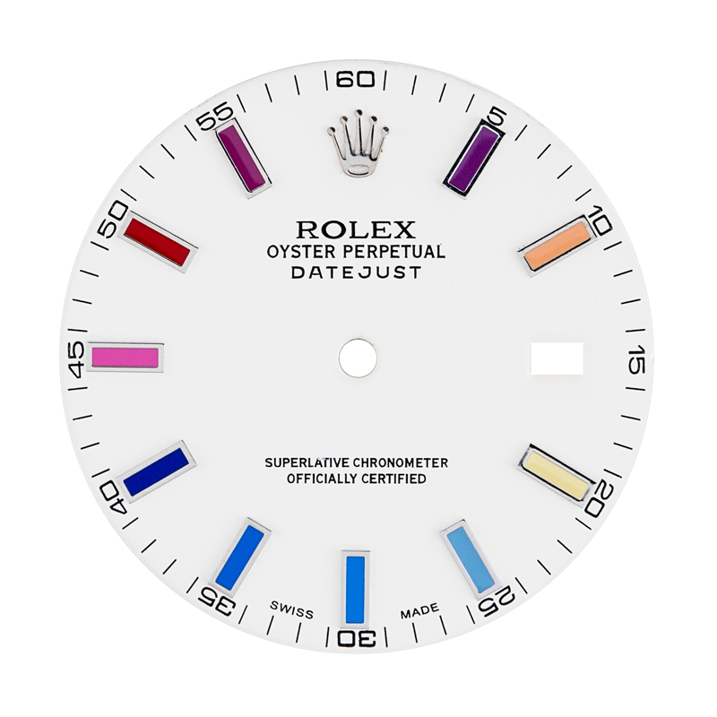 Rolex Datejust 41mm Custom White Rainbow Dial