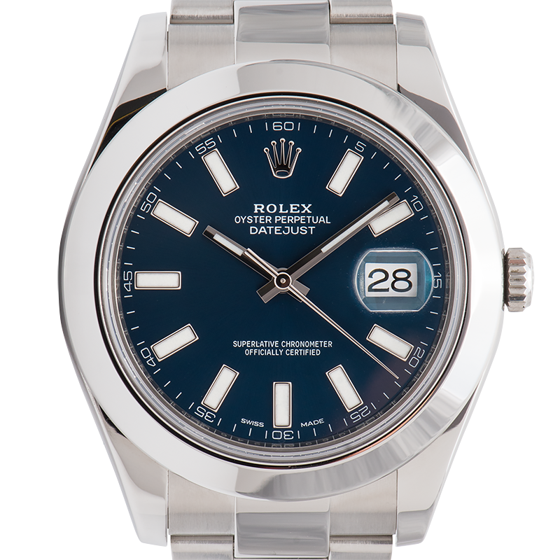 Rolex DateJust II 41mm Stainless Steel Blue Dial Oyster 116300