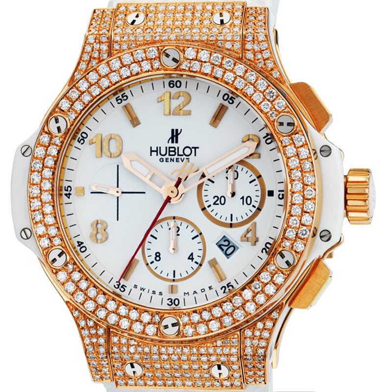 Hublot Big Bang Chronograph 44mm Rose Gold and White Rubber Strap 301.PE.2180.RW