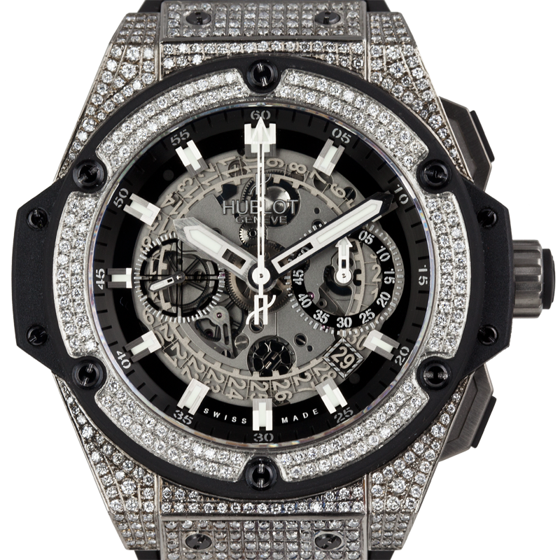 Hublot King Power Unico Titanium 48mm Custom Diamond Set 701.NX.0170.RX