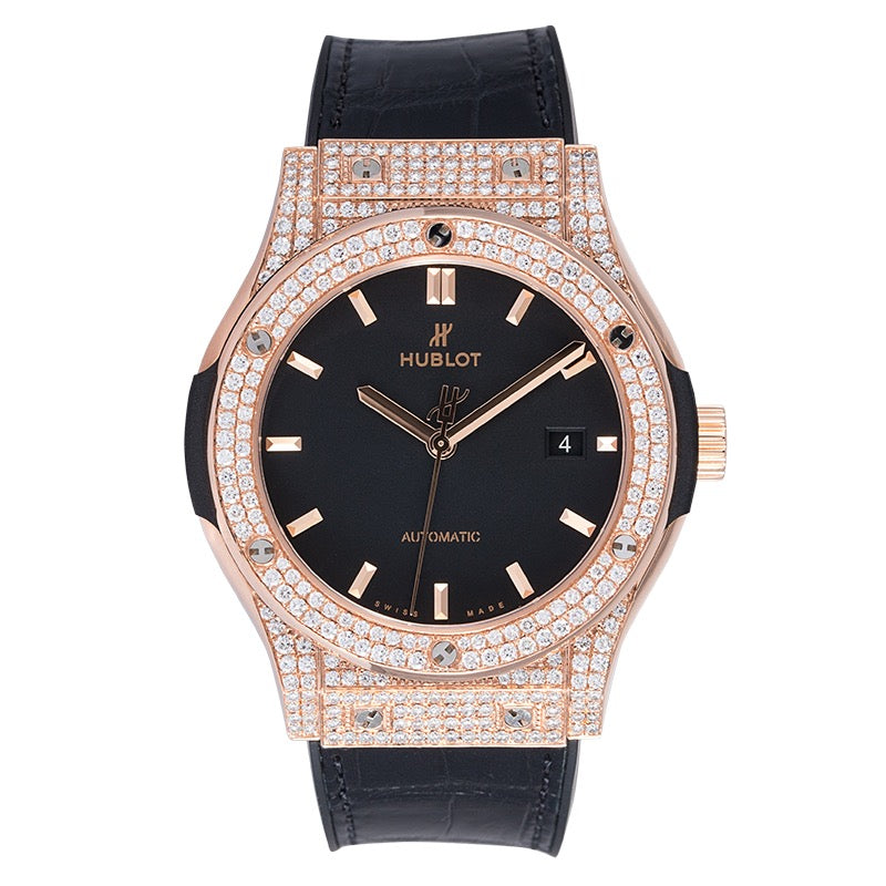 Hublot Classic Fusion 42mm Rose Gold Custom Diamond Set 542.OX.1181.LR