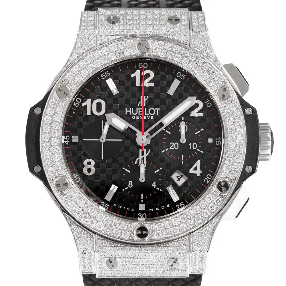 Hublot Big Bang 44mm Steel Custom Diamond Set Watch 301.SX.130.RX