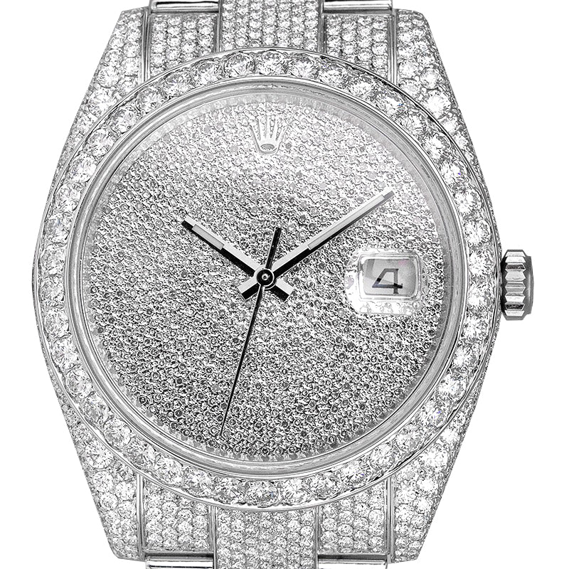 Rolex Datejust 41 Custom Diamond Set Diamond Paved Dial 126300