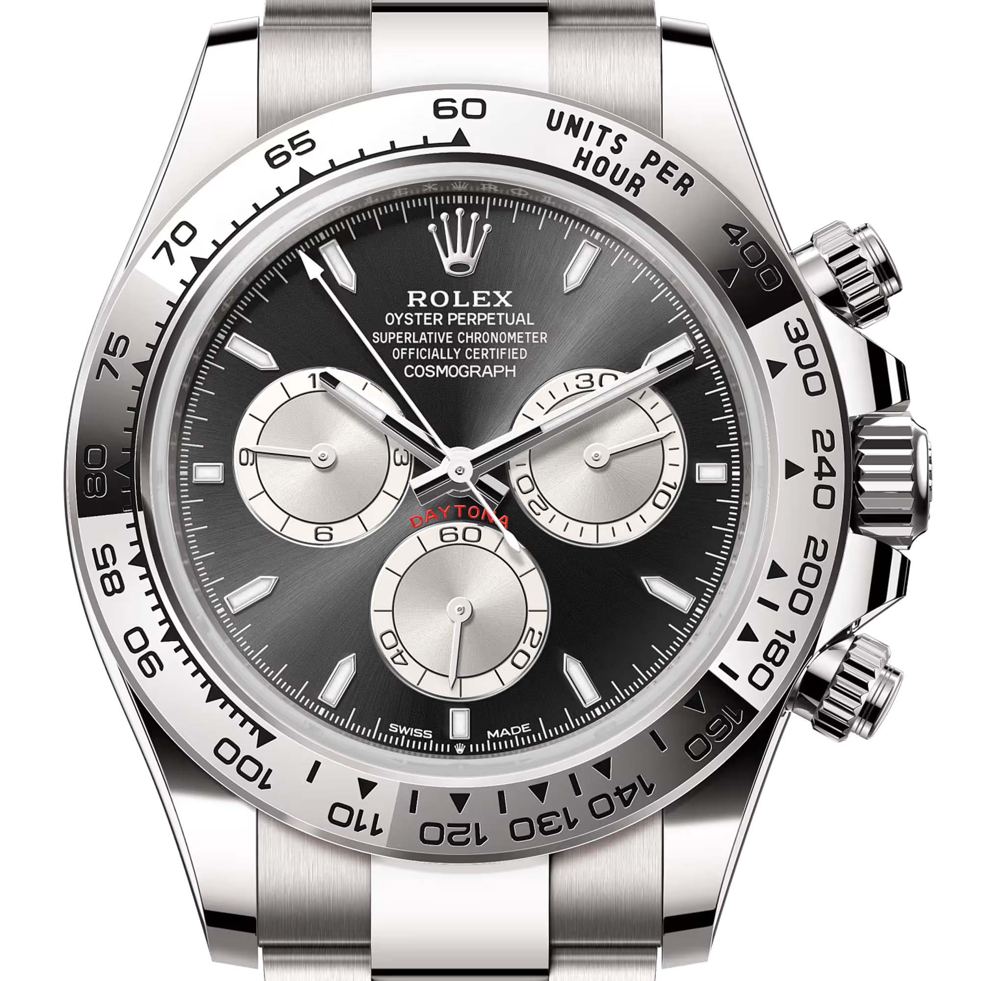 Rolex Daytona 18ct White Gold Black/Steel Dial 126509