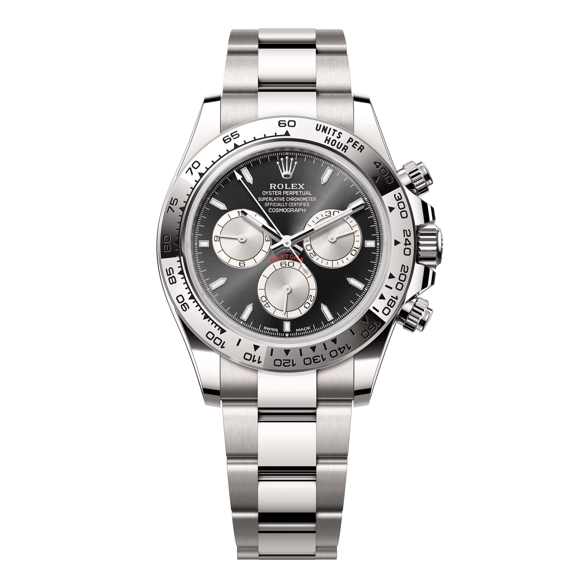 Rolex Daytona 18ct White Gold Black/Steel Dial 126509