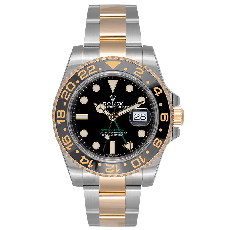 Rolex GMT-Master II Stainless Steel and Yellow Gold Black/Index 116713LN